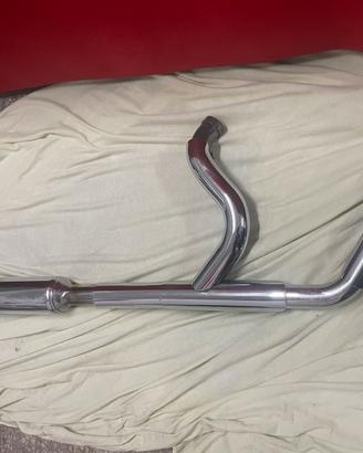 Scarico fishtail 2 in 1 Harley