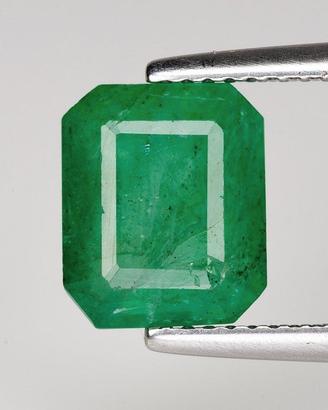 Smeraldo naturale Zambia 3.66 ct certificato