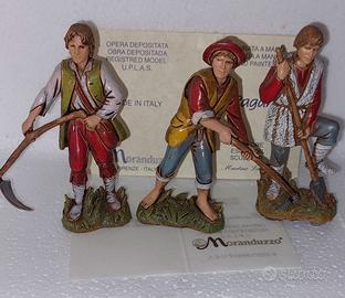 3 statuine presepe Landi Moranduzzo 9 cm