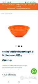 cestini di lievitazione per pane in plastica