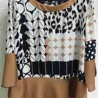 Camicia fantasia nero e bronzo