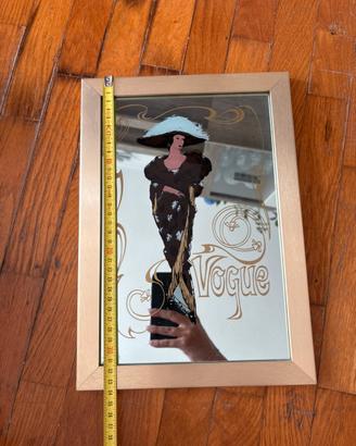 Specchio da parete vintage stile Vogue cornice oro