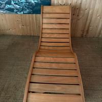 Chaise longue in legno marino