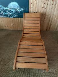 Chaise longue in legno marino