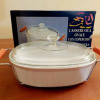 casseruola ovale con coperchio