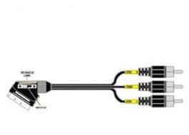 Cavo scart - RCA  con selettore IN-OUT 1,5 mt