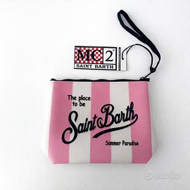 pochette MC2 saint barth righe rosa 