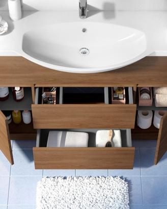 Mobile da bagno nuovo 122x 34,5x82 Lavabo resina