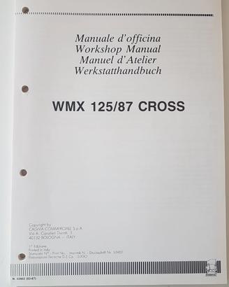 Cagiva wmx 125/87 cross manuale d'officina