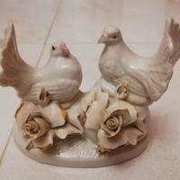 4 coppie di tortorelle vintage Capodimonte 