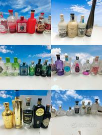 SET DI GIN E ALTRO VARI COLORI BOTTIGLIE VUOTE 
