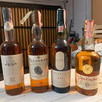 bottiglie rare Talisker,oban,lagavulin,glenkinchie