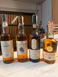 bottiglie rare Talisker,oban,lagavulin,glenkinchie