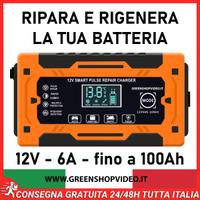 Caricabatterie Auto 12V  100A Ripara batteria Moto