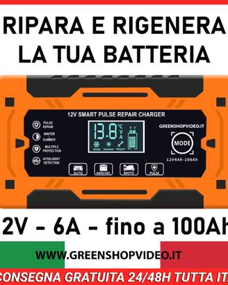 Caricabatterie Auto 12V  100A Ripara batteria Moto