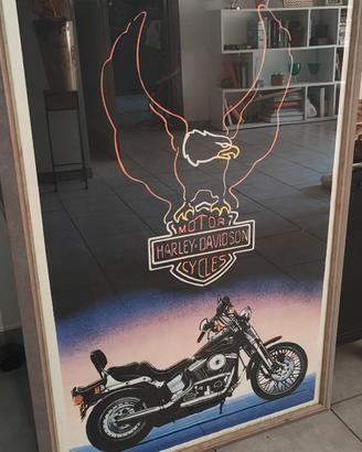 Poster Harley Davidson moto vintage  65/95 cm 