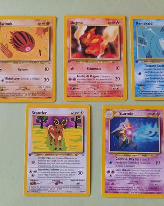 5 Carte Pokemon Neo Revelation ITA+ENG rare/ prime