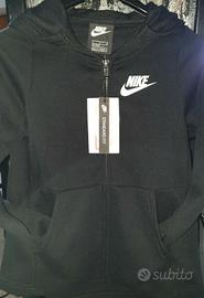 Felpa Donna / Ragazza NIKE Nera con zip - S