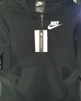 Felpa Donna / Ragazza NIKE Nera con zip - S