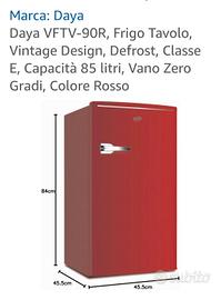 piccolo frigo rosso, nuovo. A