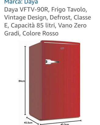 piccolo frigo rosso, nuovo. A