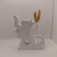 Minimalismo Felino | Vaso Artigianale in Gesso 