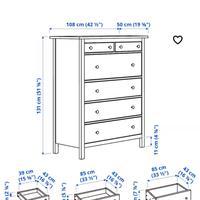 Cassettiera IKEA hemnes 6 cassetti blu