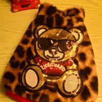 pelliccetta leopardata con orsacchiotto