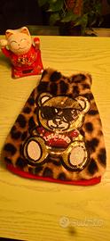 pelliccetta leopardata con orsacchiotto