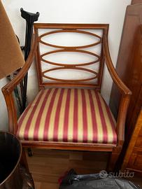 Sedia stile Regency inglese in mogano – seduta imb