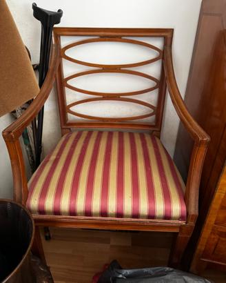 Sedia stile Regency inglese in mogano – seduta imb