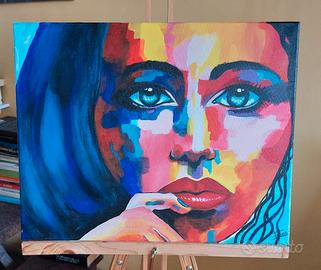 Quadro con pittura acrilica