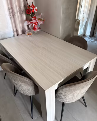 Tavolo allungabile eucalipto bianco
