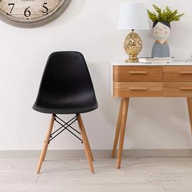 Sedie Nere Legno RESISTENTI MODERNE COMODE