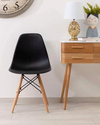Sedie Nere Legno RESISTENTI MODERNE COMODE