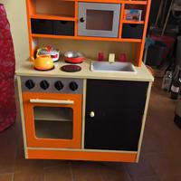 Cucina giocattolo in legno per bambini + accessori