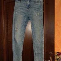 Jeans con motivo a strappo 
