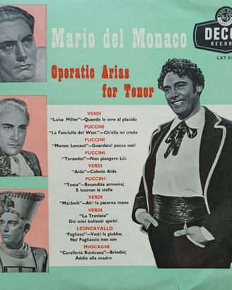 Mario Del Monaco - Operatic Arias For...(33 giri)