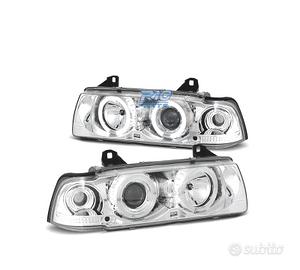 FARI BMW E36 90-99 ANGEL EYES CCFL FONDO CROMATO
