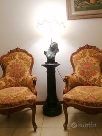 colonna marmo nero  anni 70 girevole integra 