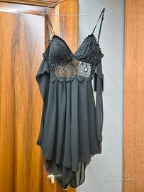 Vestito con corpetto in pizzo