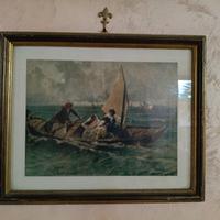 Vecchia stampa di un quadro di Mosè Bianchi