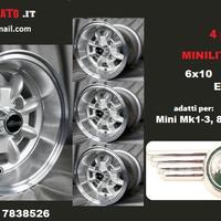 Cerchi Minilite 6x10 4x101,6 et-7 silver mini tuv