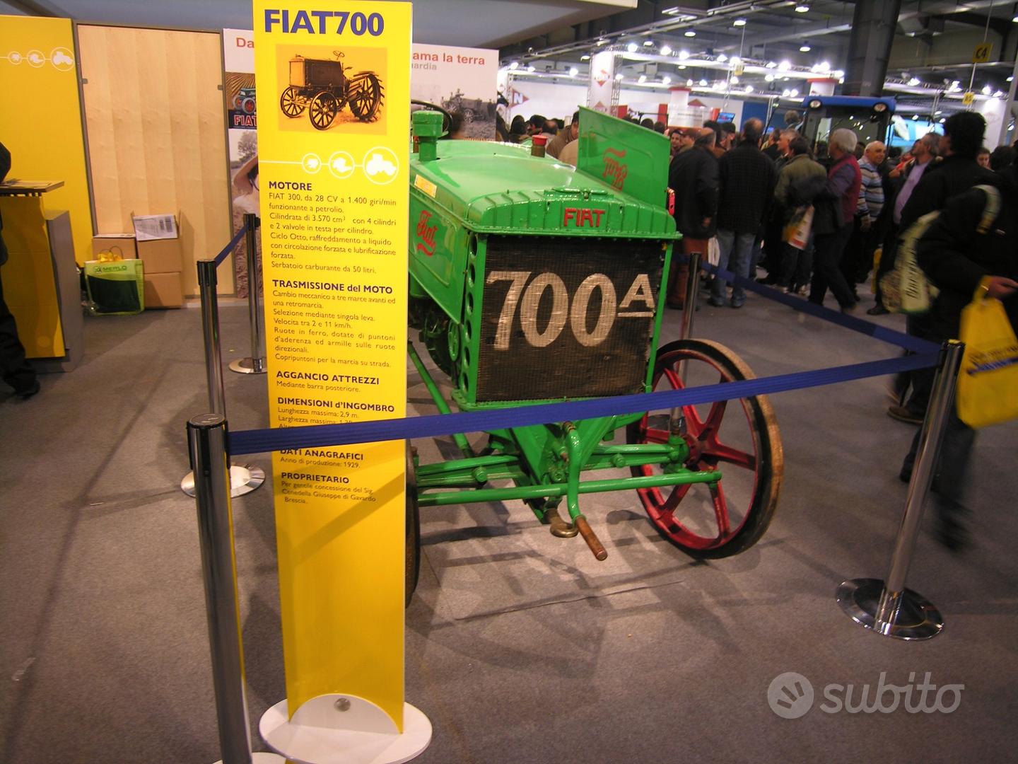 Tracteur FIAT 700A Vert 1928 Miniature 1/43 - Dans Sa Boîte Vitrine Et Boîte D'origine, Neuf