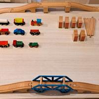 Giocattoli in Legno - Set Binari e Ponte
