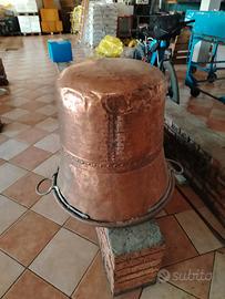 paiolo calderone antico in rame