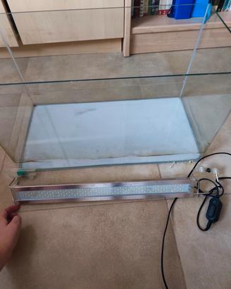 Acquario vetro aperto + Plafoniera LED 