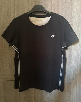 T-shirt sportiva nera Lotto - Taglia L (Donna)