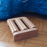 Massaggiatore per piedi in legno a 3 rulli - Relax