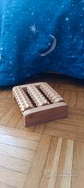 Massaggiatore per piedi in legno a 3 rulli - Relax